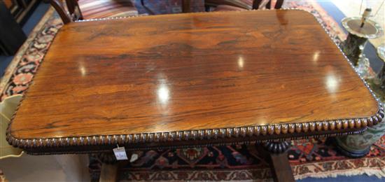 A Regency rosewood library table, W.4ft D.2ft 4in. H.2ft 5in.